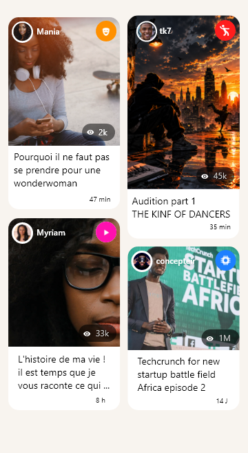 Open feed screen